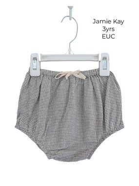 Jamie Kay Grey Gingam Bloomers 3T